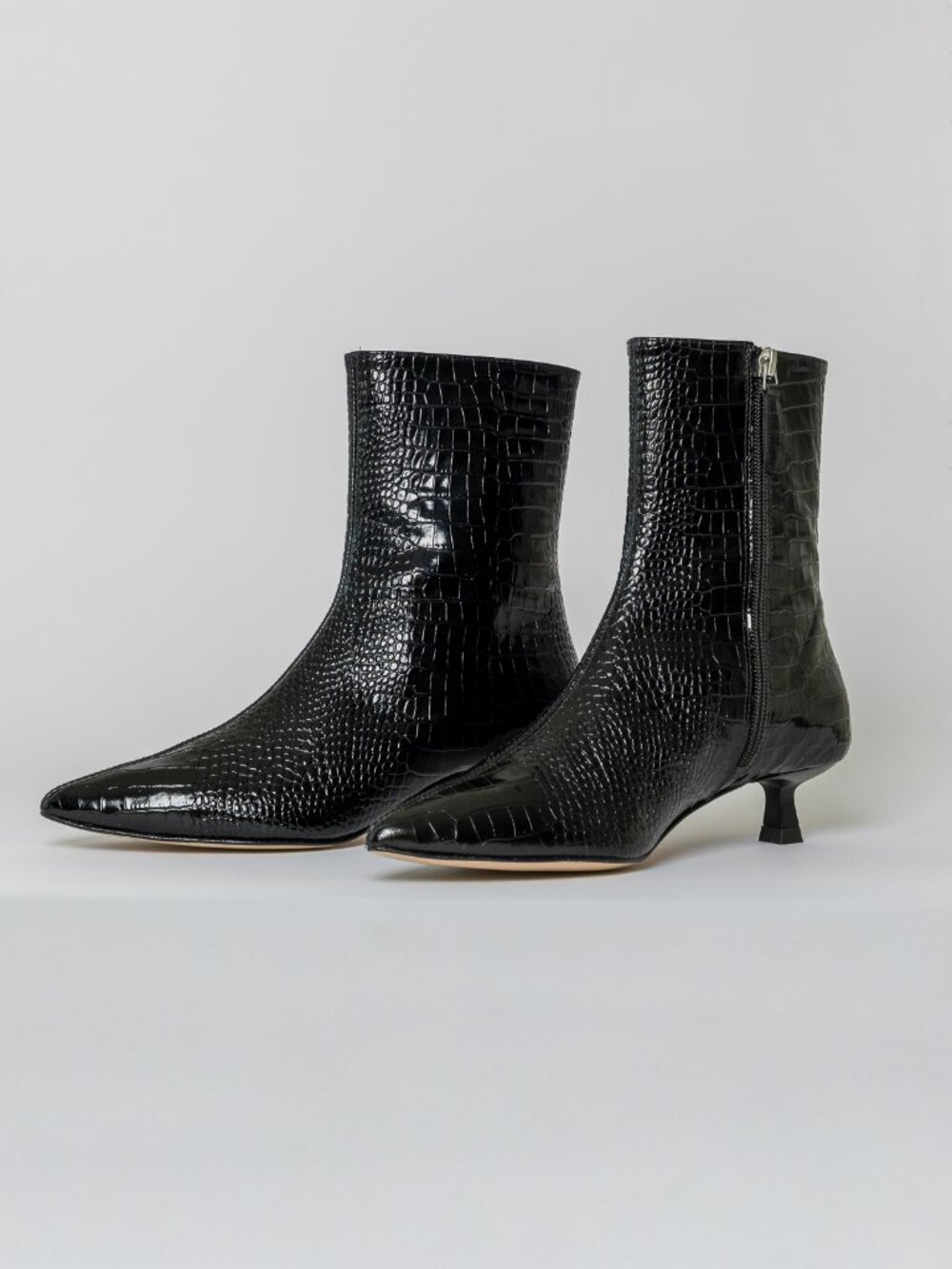 FRĒDA SALVADOR Lanna Croc-Effect Leather Boots – New